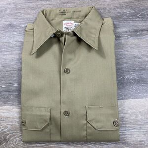 Vintage Pointer Brand Long Sleeve Shirt‎ Made In USA Brown Workwear NWOT RARE
